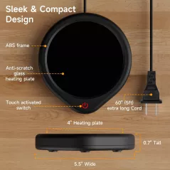 Smart Coffee Mug Warmer – Adjustable heat, auto shut-off, and always-hot drinks at home or office!